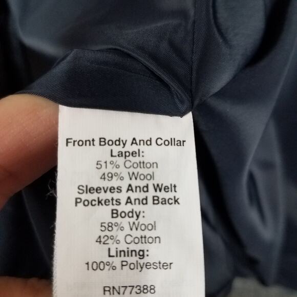 J. Crew | Wool Blend Blazer Grey & Navy Jacket 0 - Picture 7 of 7